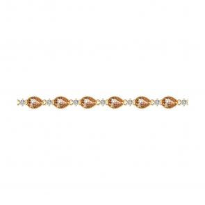 Серебряный браслет SOKOLOV с фианитом и ювелирным кристаллом 93050203 фото