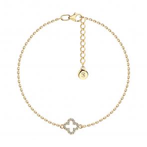 Браслет из золочёного серебра SOKOLOV с фианитом 93050207 фото