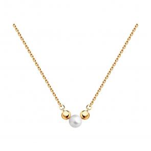 Колье из золочёного серебра SOKOLOV с жемчугом Swarovski 93070110 фото
