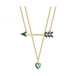 Колье из золочёного серебра SOKOLOV с фианитом 93070122 фото