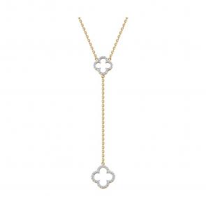 Колье из золочёного серебра SOKOLOV с фианитом 93070145 фото