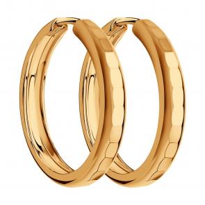 Серьги из золочёного серебра SOKOLOV 93140067 фото