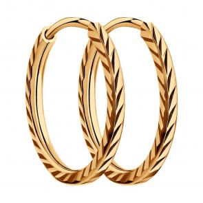 Серьги из золочёного серебра SOKOLOV 93140069 фото