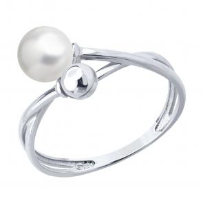Серебряное кольцо Diamant с жемчугом 94-110-00003-1 фото