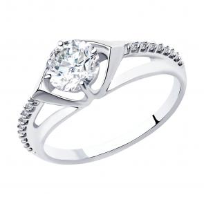 Серебряное кольцо Diamant с фианитом 94-110-00019-1 фото