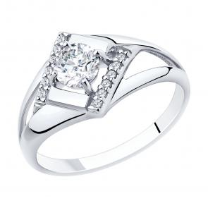 Серебряное кольцо Diamant с фианитом 94-110-00020-1 фото