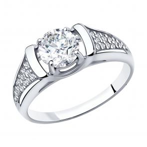 Серебряное кольцо Diamant с фианитом 94-110-00021-1 фото