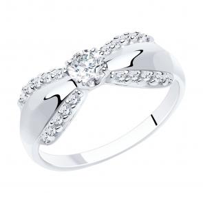 Серебряное кольцо Diamant с фианитом 94-110-00022-1 фото
