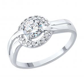 Серебряное кольцо Diamant с фианитом 94-110-00023-1 фото