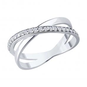 Серебряное кольцо Diamant с фианитом 94-110-00029-1 фото