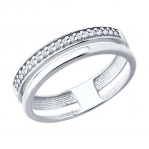 Серебряное кольцо Diamant с фианитом 94-110-00060-1 фото