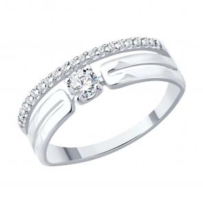 Серебряное кольцо Diamant с фианитом 94-110-00062-1 фото