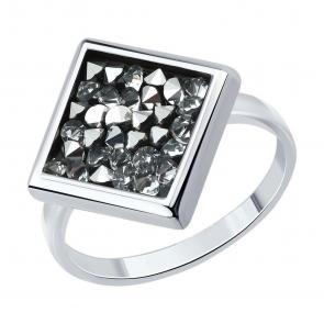 Серебряное кольцо Diamant с кристальной тканью 94-110-00098-1 фото