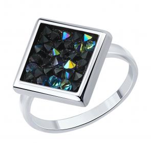 Серебряное кольцо Diamant с кристальной тканью 94-110-00098-2 фото
