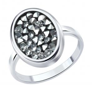 Серебряное кольцо Diamant с кристальной тканью 94-110-00105-1 фото