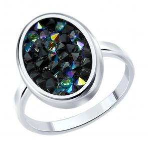 Серебряное кольцо Diamant с кристальной тканью 94-110-00105-2 фото