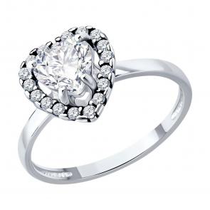 Серебряное кольцо Diamant с фианитом 94-110-00122-2 фото