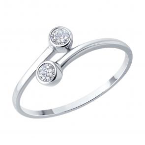 Серебряное кольцо Diamant с фианитом 94-110-00137-1 фото