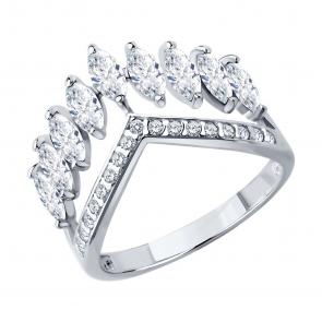 Серебряное кольцо Diamant с фианитом 94-110-00141-1 фото