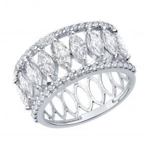 Серебряное кольцо Diamant с фианитом 94-110-00200-1 фото