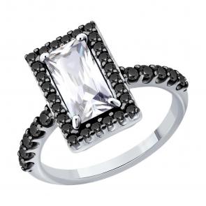 Серебряное кольцо Diamant с фианитом 94-110-00202-1 фото