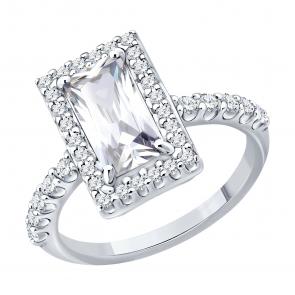 Серебряное кольцо Diamant с фианитом 94-110-00202-3 фото