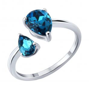 Серебряное кольцо Diamant с ювелирным кристаллом 94-110-00211-1 фото
