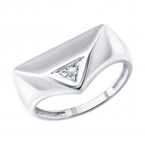 Серебряное кольцо SOKOLOV с фианитом 94-110-00254-1 фото