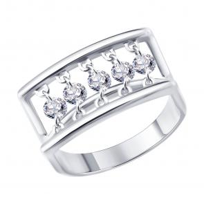 Серебряное кольцо Diamant с танцующим фианитом 94-110-00299-1 фото