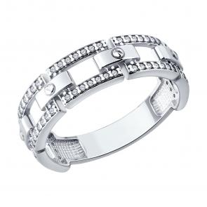 Серебряное кольцо Diamant с фианитом 94-110-00388-1 фото
