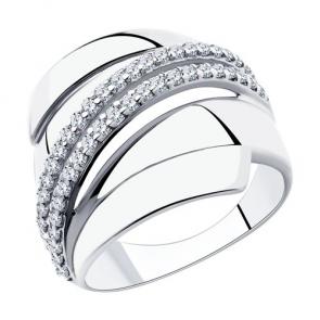 Серебряное кольцо Diamant с фианитом 94-110-00425-1 фото