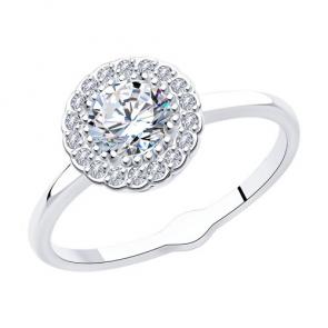 Серебряное кольцо Diamant с фианитом 94-110-00600-1 фото