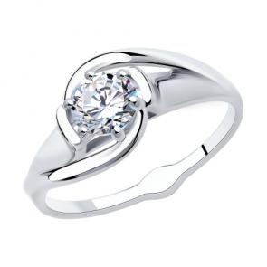 Серебряное кольцо Diamant с фианитом 94-110-00653-1 фото