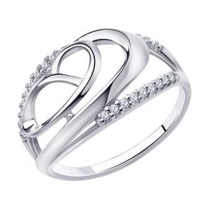 Серебряное кольцо Diamant с фианитом 94-110-00697-1 фото