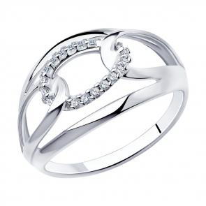 Серебряное кольцо Diamant с фианитом 94-110-00701-1 фото