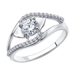 Серебряное кольцо Diamant с фианитом 94-110-00731-1 фото