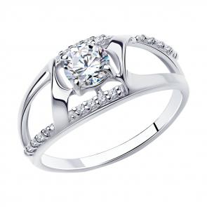 Серебряное кольцо Diamant с фианитом 94-110-00733-1 фото