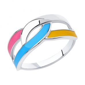 Серебряное кольцо Diamant с эмалью 94-110-00736-1 фото