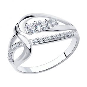 Серебряное кольцо Diamant с фианитом 94-110-00759-1 фото