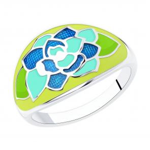 Серебряное кольцо Diamant с эмалью 94-110-01135-1 фото