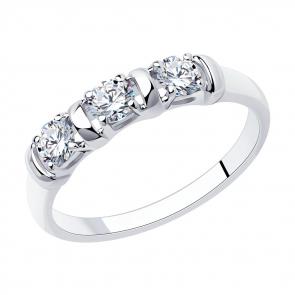 Серебряное кольцо Diamant с фианитом 94-110-01304-1 фото