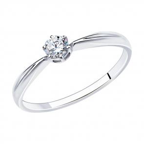 Серебряное кольцо Diamant с фианитом 94-110-01376-1 фото