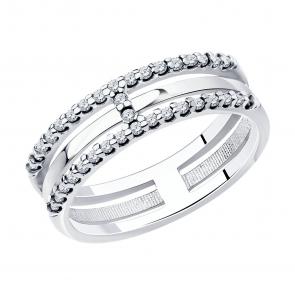 Серебряное кольцо Diamant с фианитом 94-110-01514-2 фото