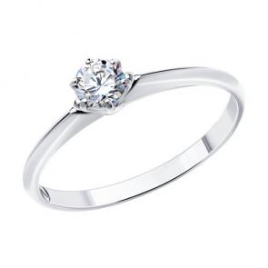 Серебряное кольцо Diamant с фианитом 94-110-01542-1 фото