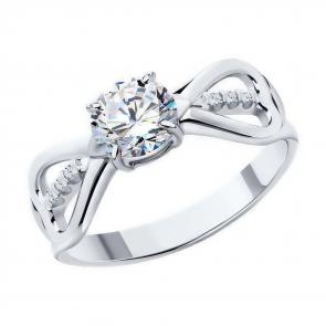 Серебряное кольцо Diamant с фианитом 94-110-01551-1 фото