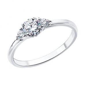 Серебряное кольцо Diamant с фианитом 94-110-01555-1 фото