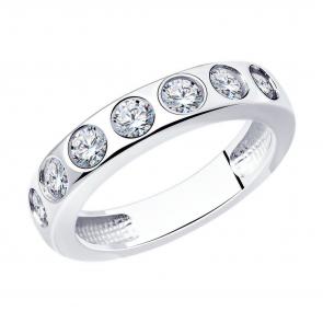 Серебряное кольцо Diamant с фианитом 94-110-01581-1 фото