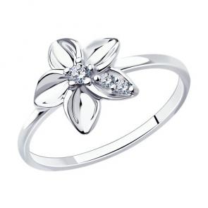 Серебряное кольцо Diamant с фианитом 94-110-01636-1 фото