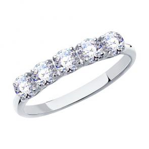 Серебряное кольцо Diamant с фианитом 94-110-01641-1 фото