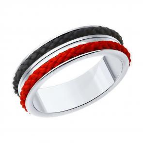 Серебряное кольцо Diamant с элементом из текстиля 94-110-01812-1 фото